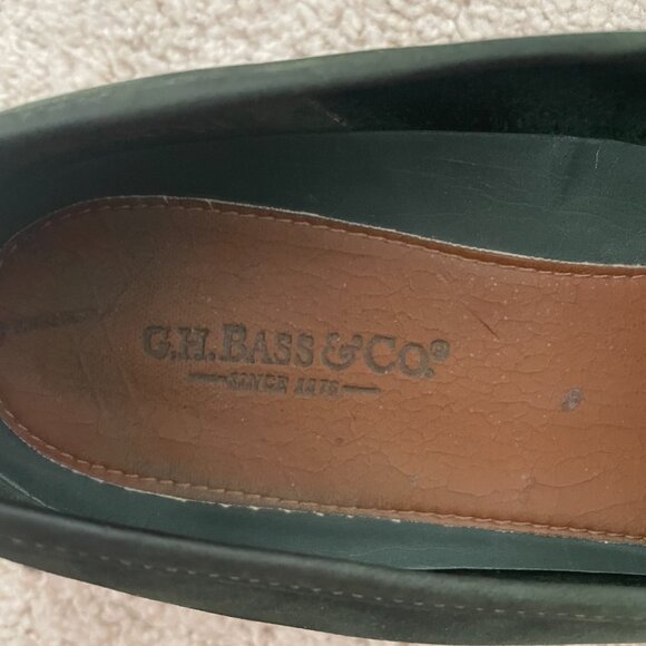 G.H. Bass Willa Weejuns Green Suede Loafers – Women’s Size 10, Classic Flats - Picture 5 of 7